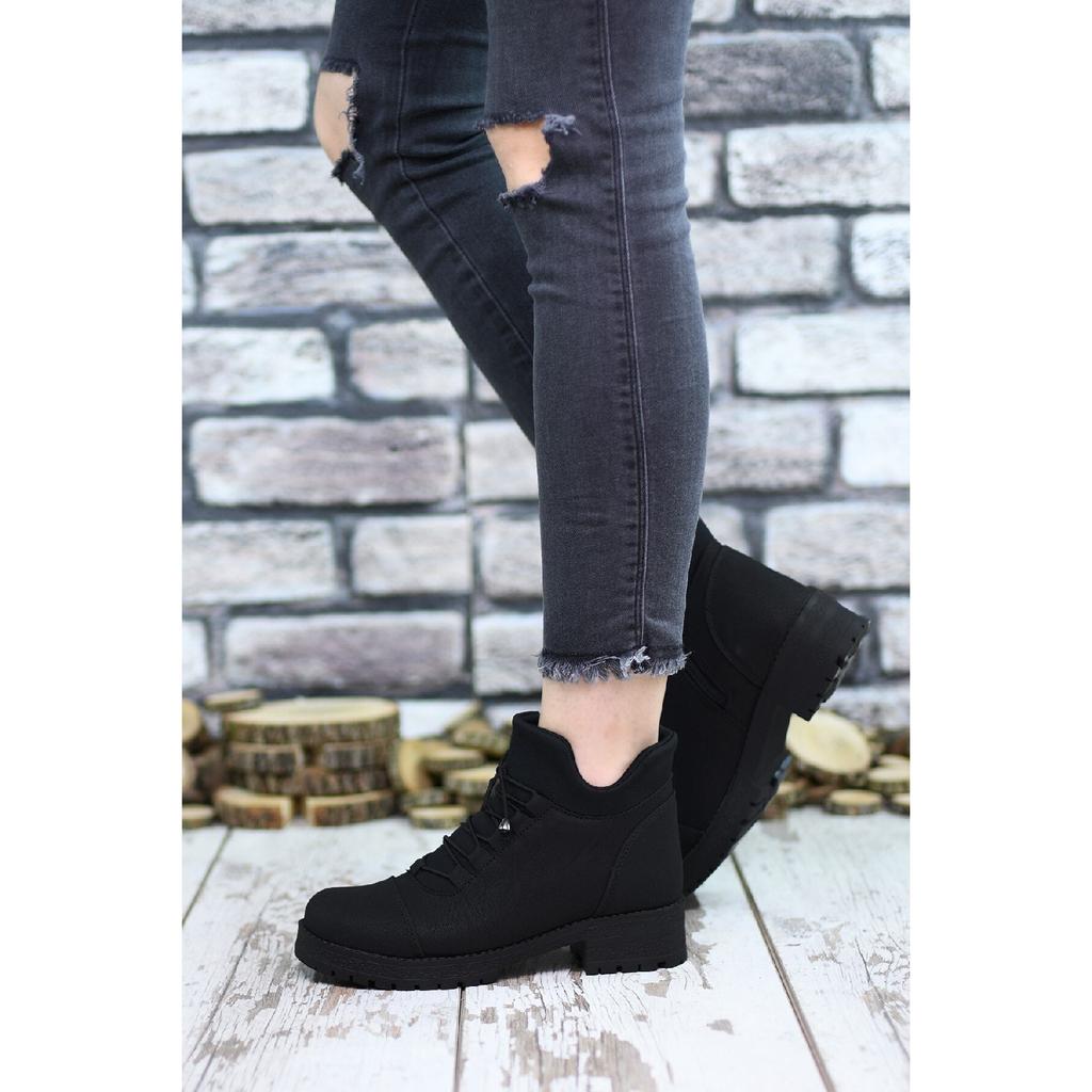 Черные женские ботинки 0012720