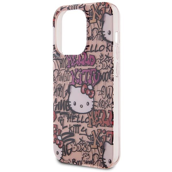 Etui do iPhone 15 Pro Hello Kitty Graffiti Różowe