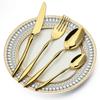 4Pcs 304 Stainless Steel Cutlery Luxury Gold Dinnerware Knife Fork Spoon Kitchen Tableware Flatware Set Dishwasher Safe