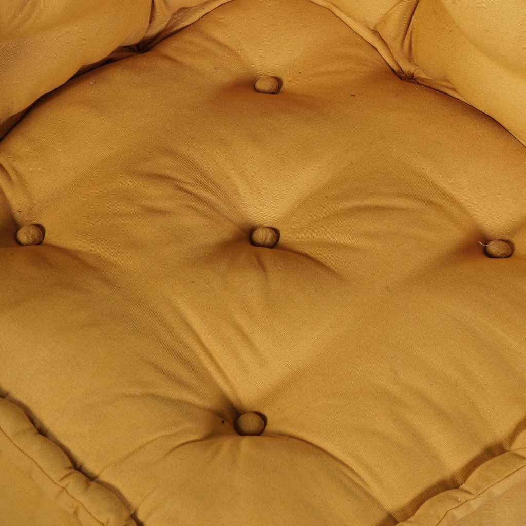 2 Seater Modular Sofa Yellow 140 x 70 x 36 cm Fabric