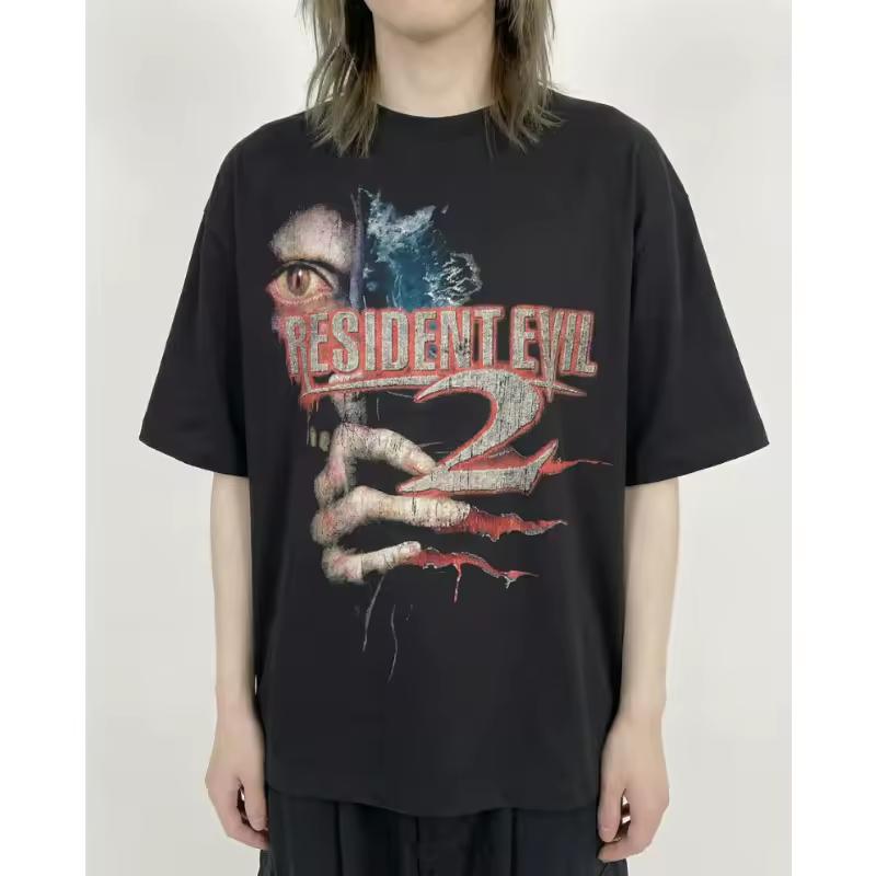 Resident Evil 2 Graphic Tee, Vintage Horror Gaming Streetwear Shirt
