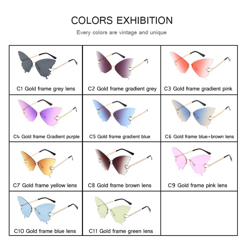 Автомобильные солнцезащитные очки-бабочки для мужчин и женщин, защита от ультрафиолета, винтажные велосипедные металлические солнцезащитные очки без оправы, очки