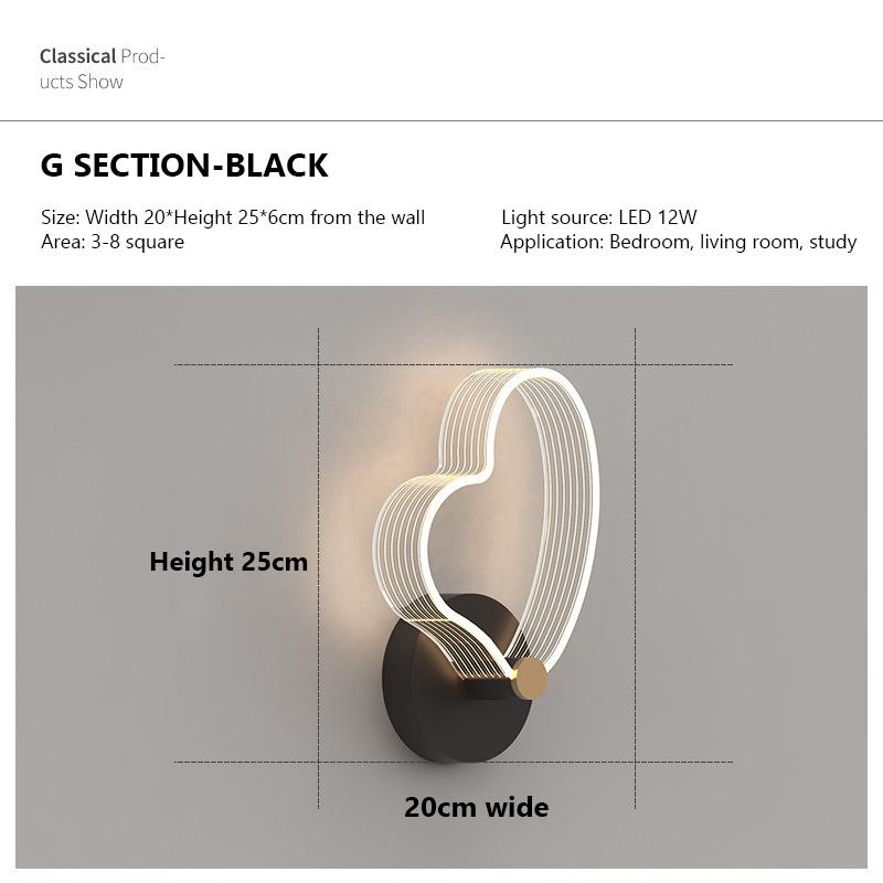 Современный светодиодный настенный светильник, бра для прикроватной тумбочки, коридора, лестницы, спальни, гостиной, скандинавского простого домашнего декоративного внутреннего освещения