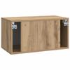 Wall Mounted TV Cabinet Artisan Oak Finish 59.5 x 31 x 30 cm