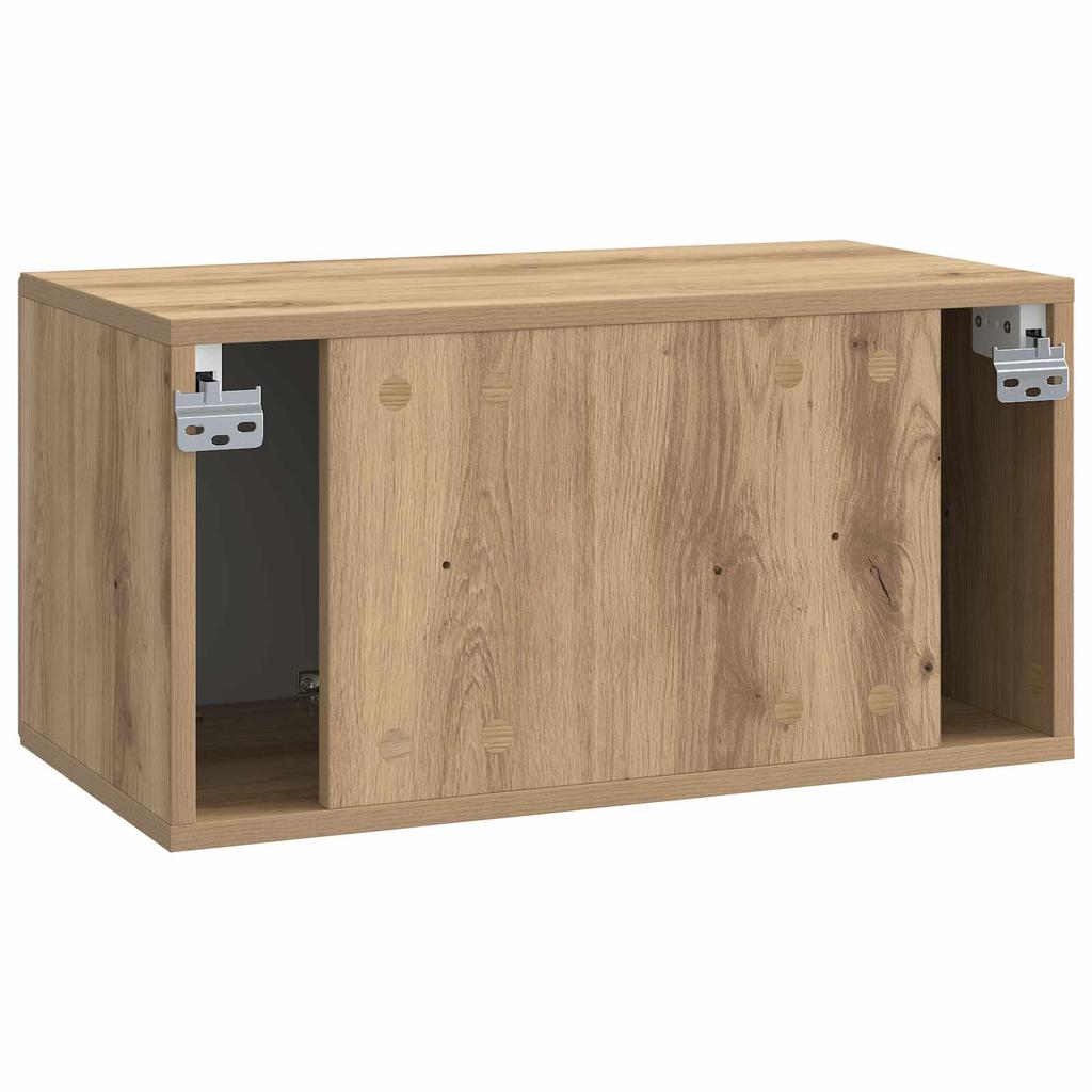 Wall Mounted TV Cabinet Artisan Oak Finish 59.5 x 31 x 30 cm