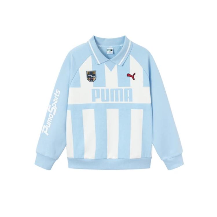 PUMA Sweatshirt SPORTSTYLE Loose Fit Fleece Lined Thermal Blue Tone 00388 Kids' 353425121103-00388