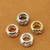 2Pcs 5*10mm Diamonds Edge Big Hole Metal Beads For Jewelry Making DIY Bracelet Necklace Earring