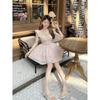 Floral Dress Women's Summer Small Fly Dress Lace Cake Fluffy Short Skirt Sweet Cute Elegant Casual
