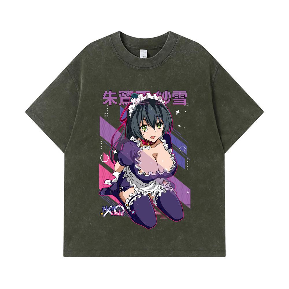 275 GSM Washed T-shirts 100% Cotton Hensuki V1 Sayuki Print Unisex Heavy Cotton T Shirt