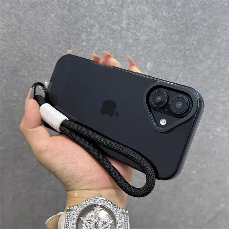 Роскошный Чехол для Телефона с Шейным Ремнем, Матовый, Для iPhone 17 Pro Max 11 12 13 14 15 16 Pro Max 16 Plus, Магнитный Бампер, Задние Чехлы, Обложка