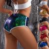 Low Waist Ultra Short Sequins Beads Sexy Stretchy Sports Shorts Hot Pants Casual Pants Female