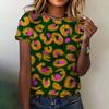 Летняя женская одежда футболка с 3D-принтом круглый вырез леопардовый принт короткий рукав повседневный топ свободная дышащая женская футболка