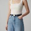 Womens Genuine Cowhide Leather Belt With Prong Buckle For Office And Casual Wear