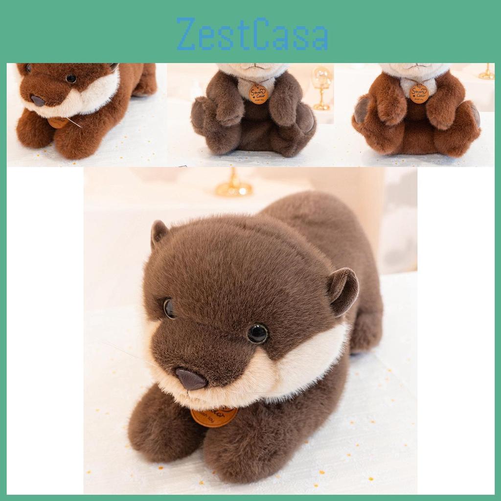 Плюшевая игрушка Выдра Сидящая Лежащая Мягкая игрушка Кукла Детские подарки на день рождения Украшение