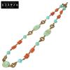 STEPHEN DWECK Turquoise/Coral Chain Necklace Gold/Red/BlueUsed