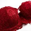 Sexy 1/2 Half Cup Court Vine Jacquard Lace Gather Up Bras Ladies