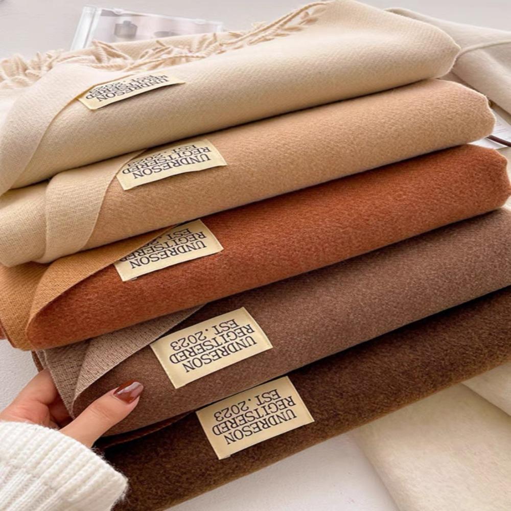 Warm Imitation Wool Scarf Tassel Winter Long Shawl Korean Style Cashmere Shawl Girl