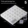 1/6/9/15/30 сеток DIY ящик для хранения ювелирных изделий с бриллиантами сетки прозрачные инструменты для дизайна ногтей бусины дисплей ящик для хранения органайзер коробка