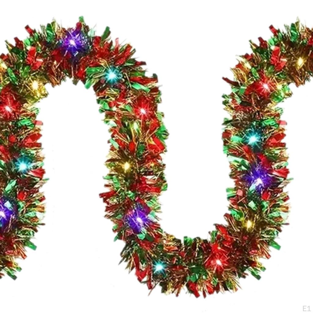 Рождественская гирлянда из мишуры Prelit, простая в использовании для вечеринки на каминной полке в помещении и на открытом воздухе