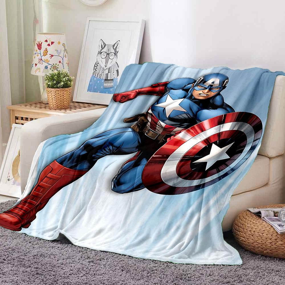 Captain America Flannel Blanket Throw Blanket Soft Warm Sofa Bed Camping Car home Decor Unique Christmas Gift C9301409