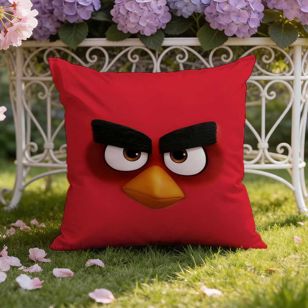 Аниме A-Angry B-BirdsS Наволочка для подушки Домашняя и автомобильная Двухцелевая наволочка: Двусторонняя конструкция для максимального комфорта
