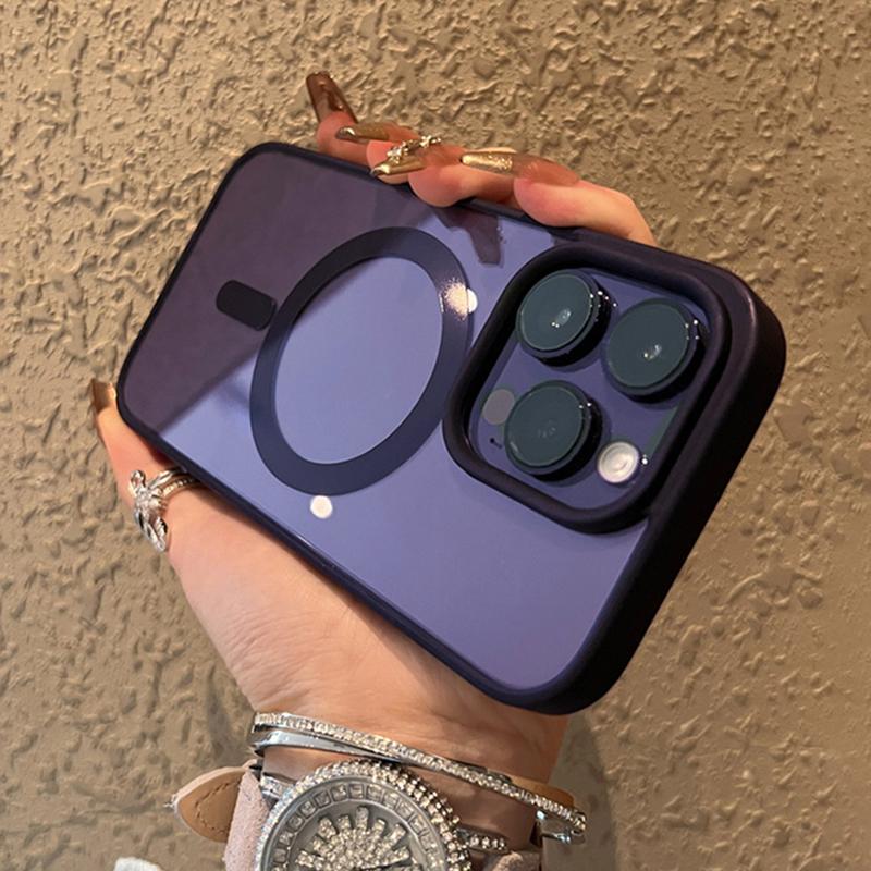 Роскошный прозрачный чехол для беспроводной зарядки Magsafe Magnetic для iPhone 11 12 13 14 15 16 Pro Max Plus силиконовый прозрачный чехол