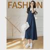 Casual Versatile Denim Overalls Dress - 2025 Spring/Summer Women's Slim Fit