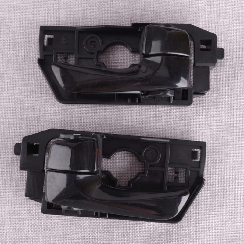 83610-3K520 83620-3K520 1 Pair Car Interior Rear Left & Right Door Handle Fit for Hyundai Sonata 2008 2009 2010 Black Plastic