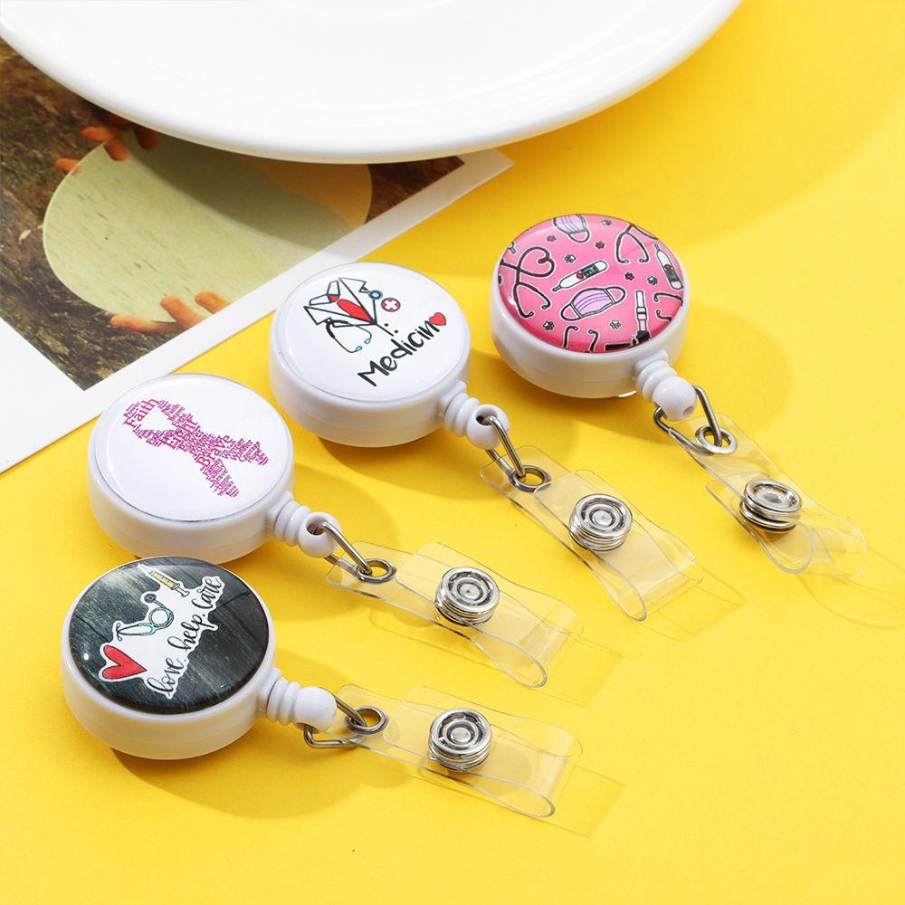 Gifts Work Name Tag Cute Nurses Swivel Clip Retractable Badge Reel Holder for Nurse ID Name