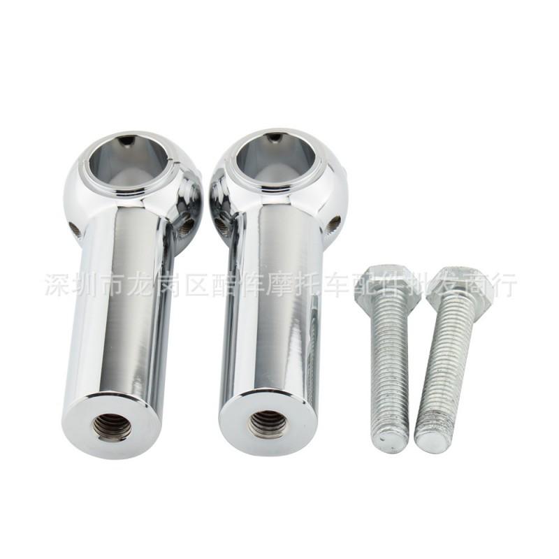 Harley-Davidson Handlebar Riser Spacer 4 Inch Tall 25mm Stem Extension Black Or Chrome Finish