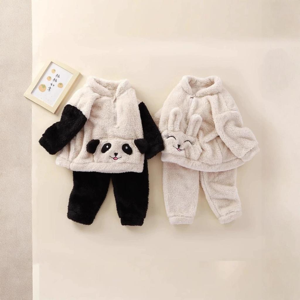 Baby Cute Wool Knit Toddler Pajama Loungewear Set
