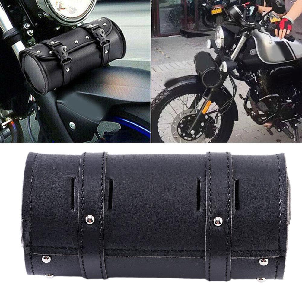 Universal Motorcycle Handlebar Bag Waterproof Storage Bag Large Leather Capacity Holder Tools Saddlebags Pocket I5a5