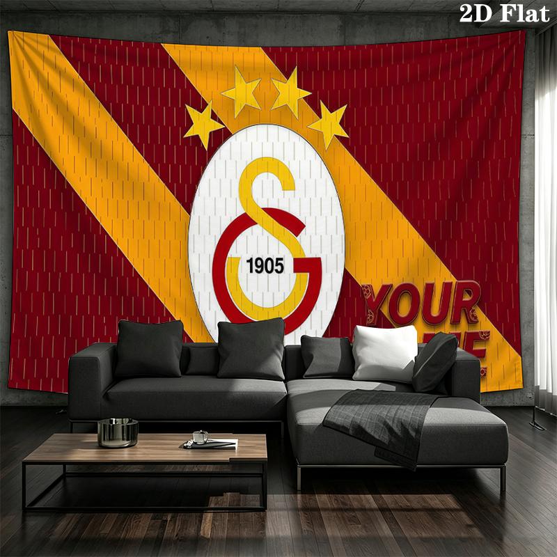 Custom Name,Galatasaray S.K Wall tapestry, aesthetic printed fabric blanket, suitable for bedroom, living room, and home decor.