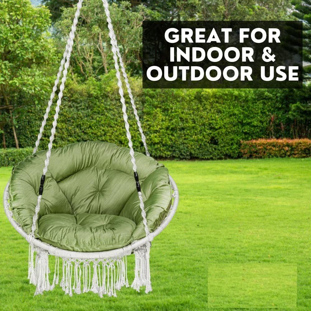 Premium Round Shaped Swing Chair/Jhula for Balcony/Swing for Adult Indoor/Hammock Swing/Zula for Home/ 200kgs Weight Capacity