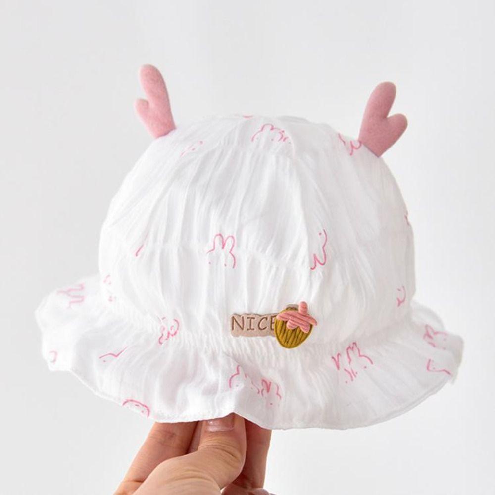 Cotton Baby Bucket Hats 0-6M Girl Boy Bonnet Cap Cute Baby Fisherman Cap  For Infant