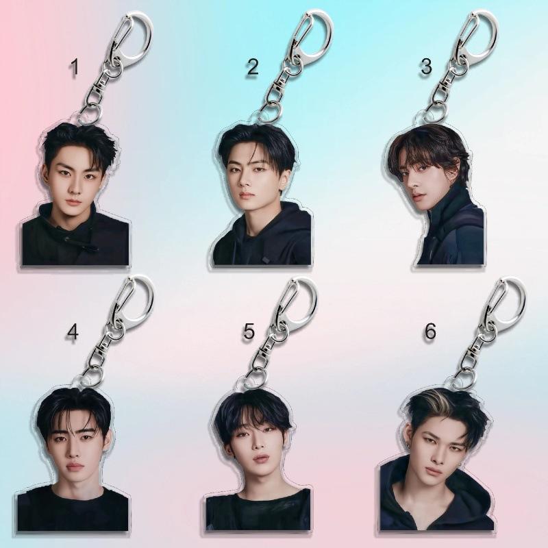 1 шт. ENHYPEN Kpop Акриловый брелок с настоящим фото участника, Чонвон Джей Джейк Сонхун Сону Ни-ки, Брелок с портретом вполоборота, Подарок для фанатов Engene