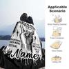 Rock Gesture Customize Your Name Blanket Warm Comfortable Soft Blanket For Chair Office Sofa Bed Sofa Office Camping Suitable For Gifting Relatives