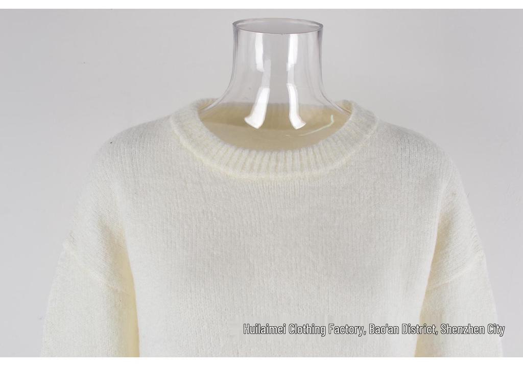 2026 Autumn/Winter European & American Versatile Solid Color Knit Pullover Sweater