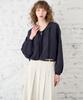 MITTE Sailor Pintuck Blouse_Navy