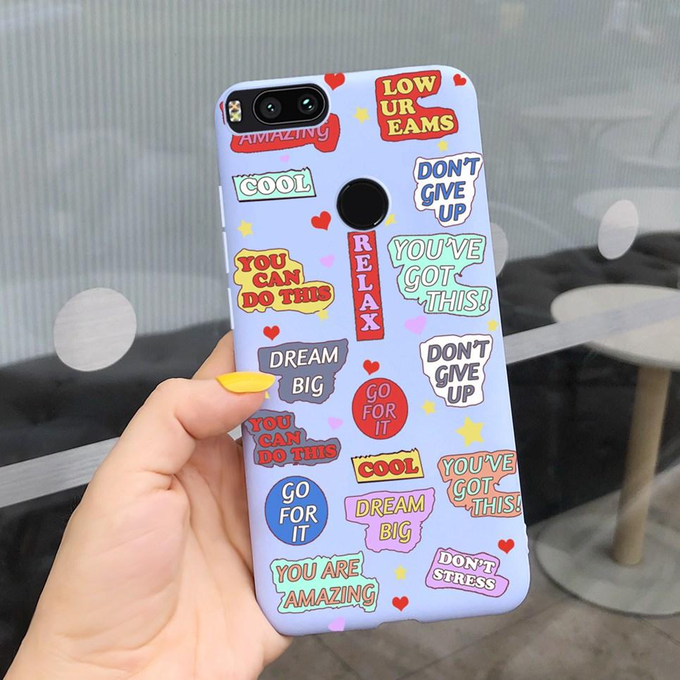 Patterned for case For Xiaomi Mi A1 Mi 5X Case Cover Flowers Butterfly Silicone Candy Cases For Xiomi Mia1 Mi5x MDG2 Soft Cover