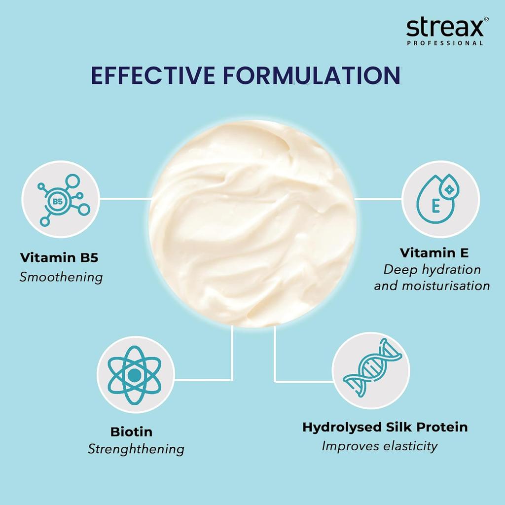 Streax Профессиональная маска для волос Vitariche Care Smooth And Shine для сухих волос 200 г 1 шт.