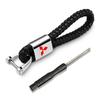 Metal Car Key Chain Key Ring Key Lanyard Car Emblem For Mitsubishi ASX Lancer Pajero Outlander L200 EVO Lancer EX Sticker Label