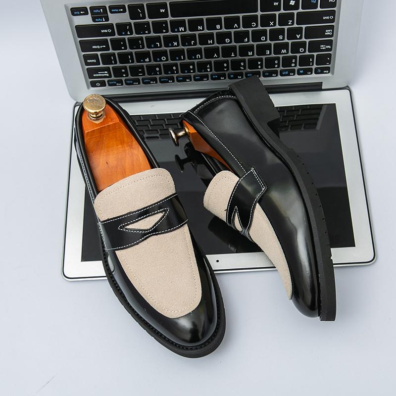 Модная уличная обувь из кожи для мужчин, слипоны, стильные повседневные мужские лоферы, мокасины, дышащая мужская обувь для вождения, ручная работа, деловые туфли