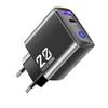 Новое металлическое EU-зарядное устройство Type-C мощностью 20 Вт: Мини USB+PD Быстрая зарядка со светом