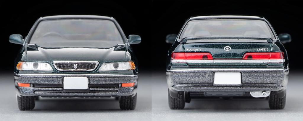 TOMYTEC Tomica Limited Vintage Neo Масштаб 1/64 LV-N299b Toyota Mark II 2.5 Tourer V, Темно-зеленый/Серый, Модель 1998 года, Готовое изделие