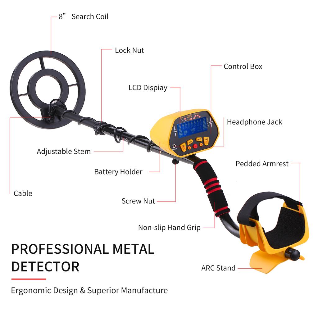 Профессиональный металлоискатель P/P Функция Режим диска Высокая чувствительность Регулируемый Водонепроницаемый Металл