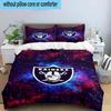 3pcs Raiders Football Legacy Printed Bedding Set Duvet Cover Closure Includes 1 Duvet Cover & 2 Pillowcases Bedding Sets Home Decor Gifts