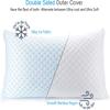 Memory Foam Pillows for Sleeping, Shredded Memory Foam Cooling Pillows Queen Size 2 Pack Adjustable Bed Pillows for Hot Sleepers