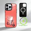 L-Интересный мультяшный минимализм Чехол для телефона для iPhone 17 16 15 14 13 12 Pro Max Plus для Зеркальной Беспроводной Магнитной Крышки
