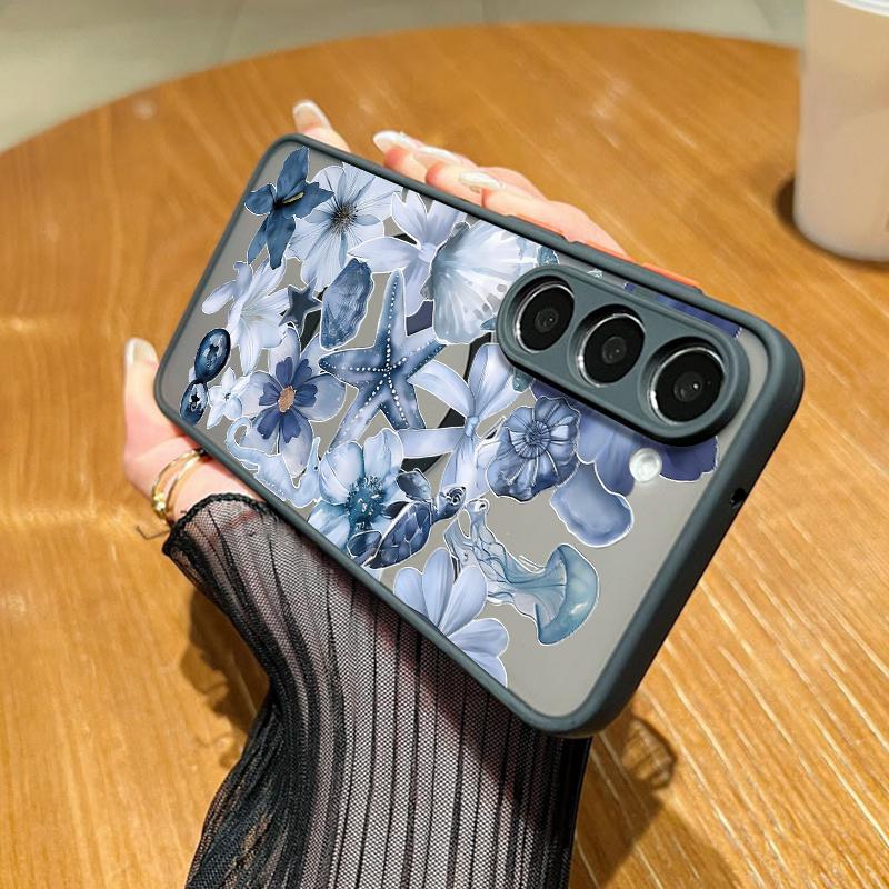 Винтажный Чехол с Цветочным Узором для Samsung Galaxy S26 Ultra S25 S24 Plus S23 S22 S21 FE Магнитный Для Magsafe Матовый Чехол